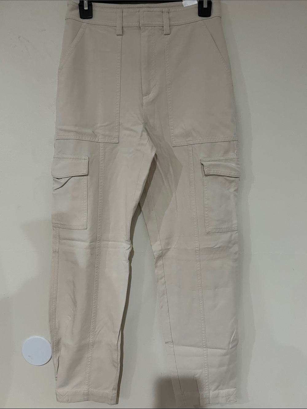 Banana Republic Women's Cream Utility Cargo Trousers